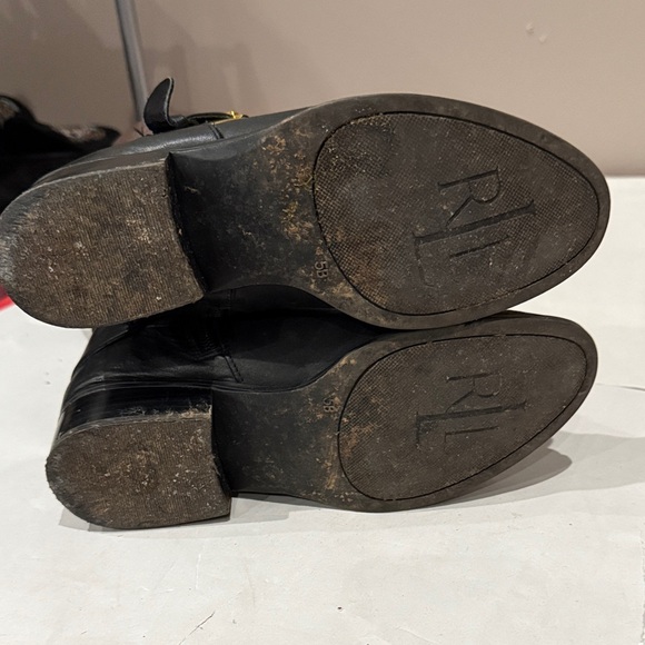 Lauren Ralph Lauren Black and Brown Over the Knee Boots - Picture 7 of 8